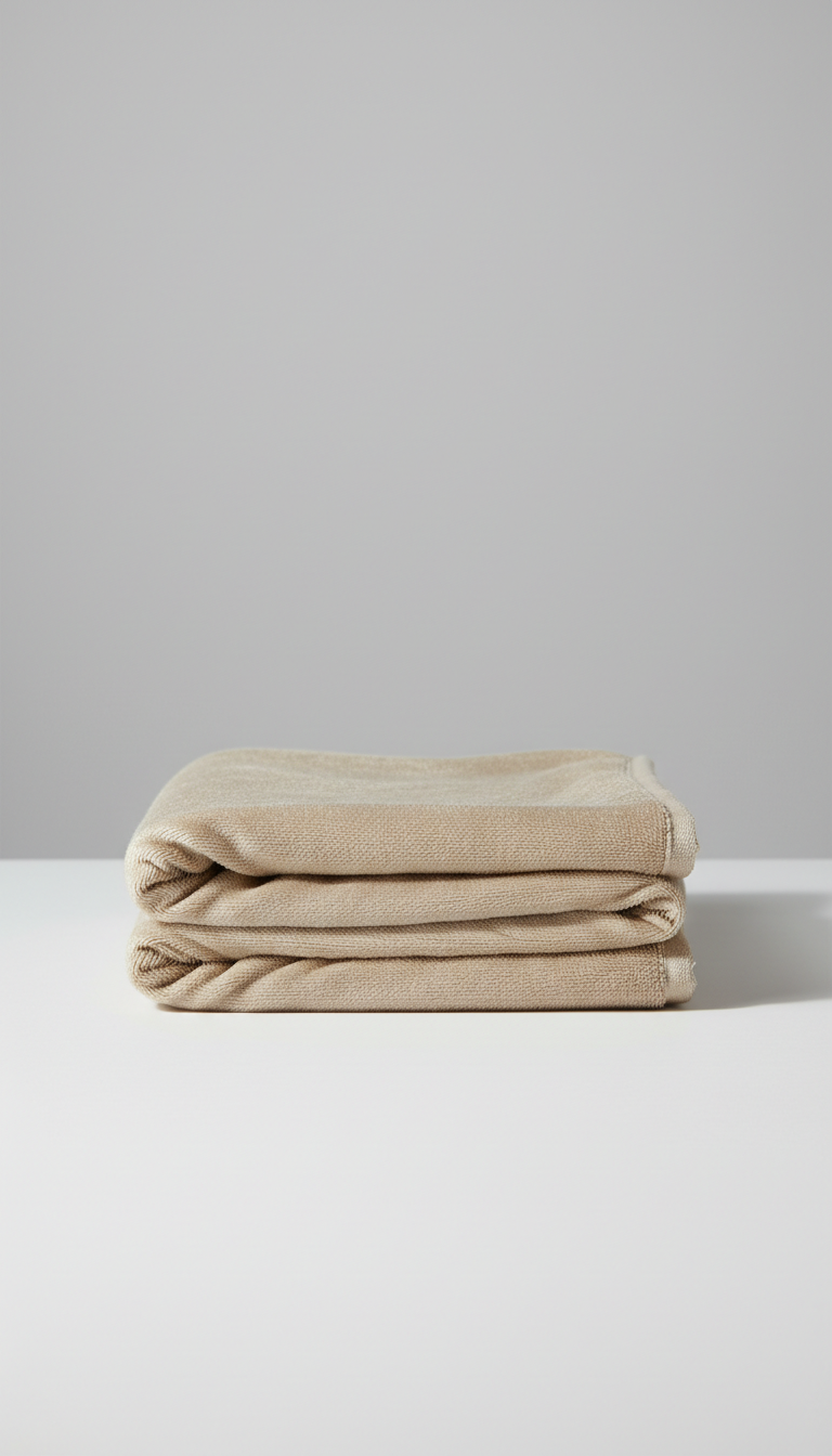 Plush Silk Beige Spa Towel