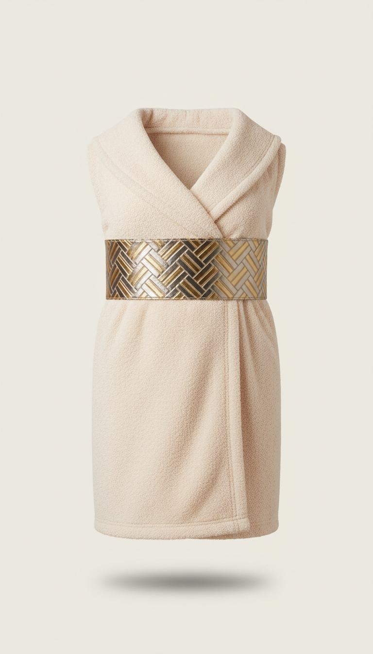 Microfiber Spa Wrap With Metallic Trim