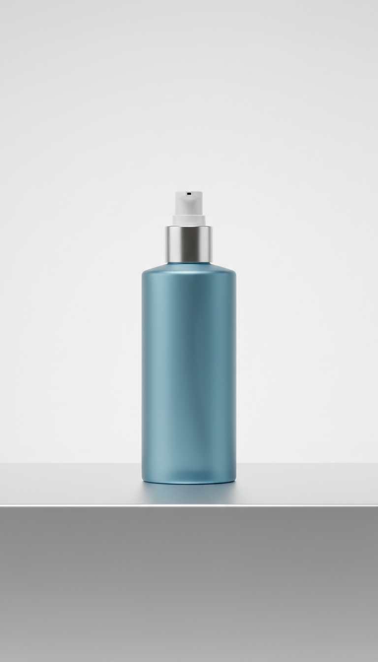 Soothing Steel Blue Body Oil Bottle