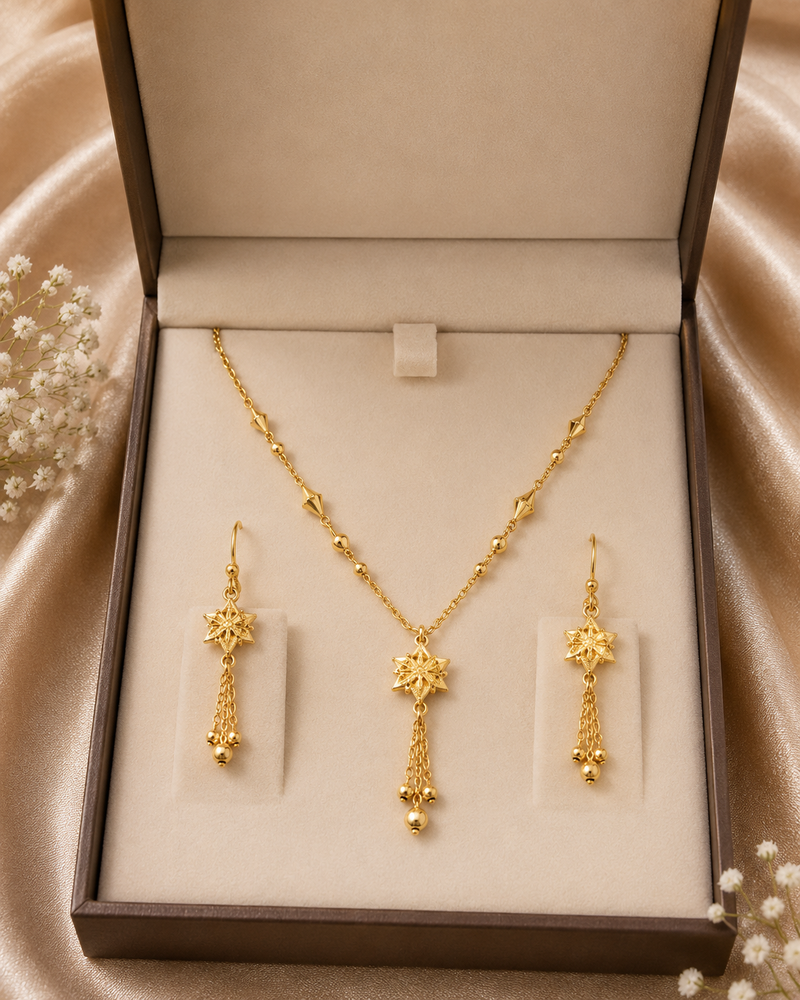 Elegant Star Tassel Necklace Set