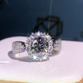 Three Row Crystal Open Ring