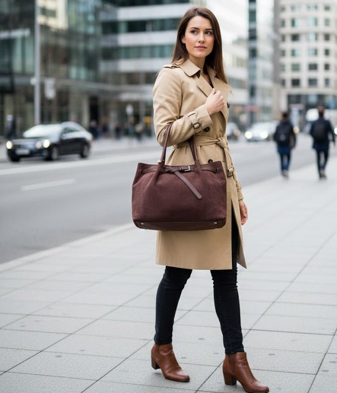 Slouchy Suede Tote Bag