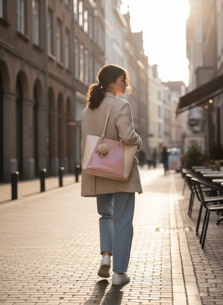 Two-Tone Elegant Tote Bag