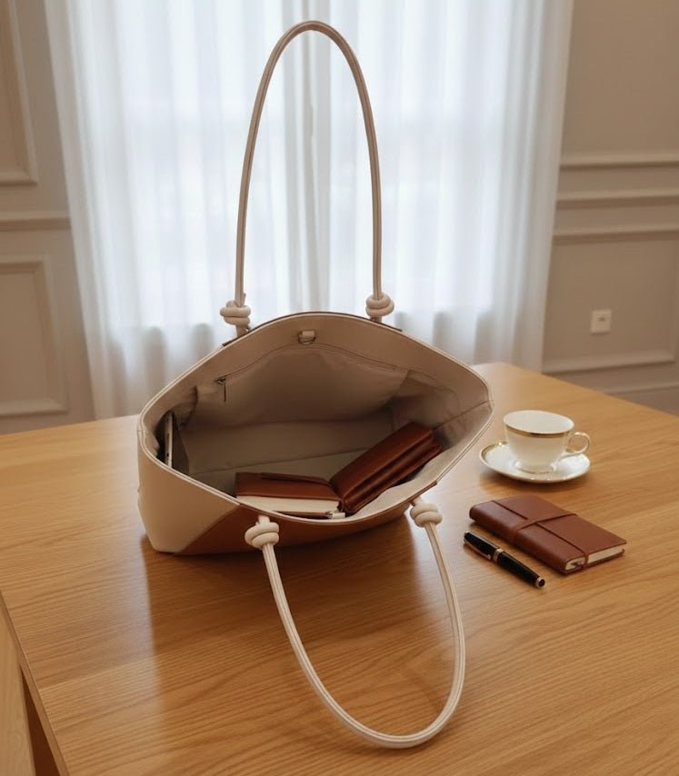 Two-Tone Elegant Tote Bag